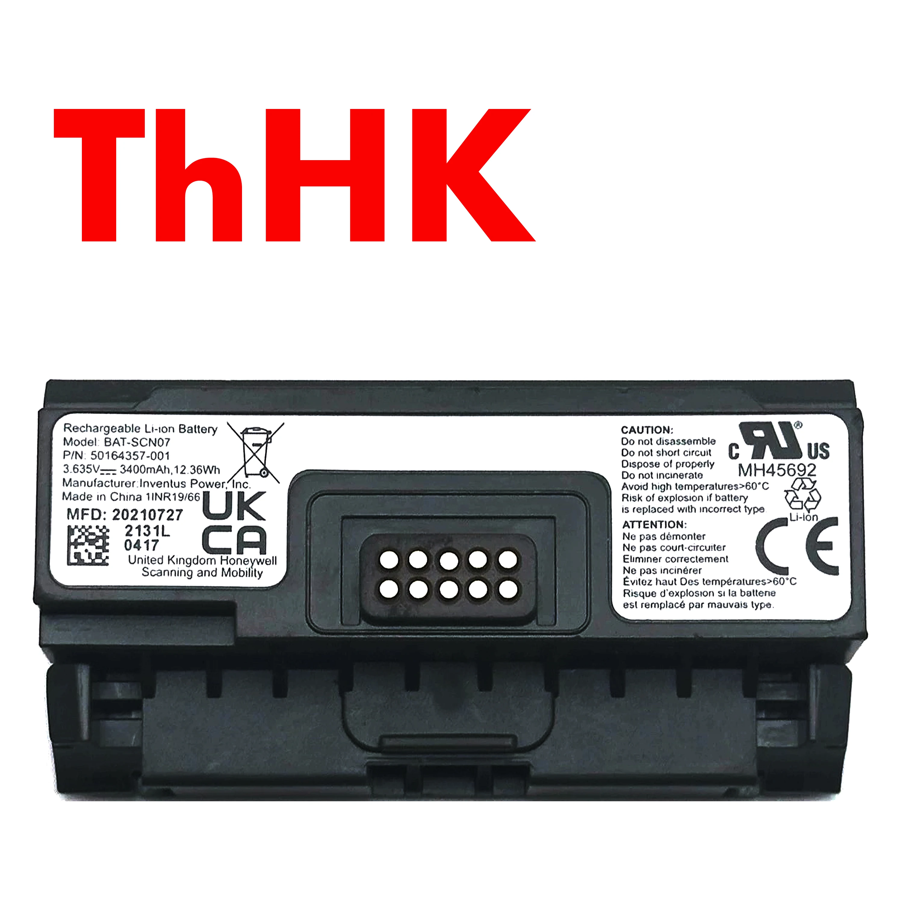 Genuine Original 3400mAh 12.36Wh BAT-SCN07 50164357-001 Battery For Honeywell Zebra 8690i wearable RFID mini 34