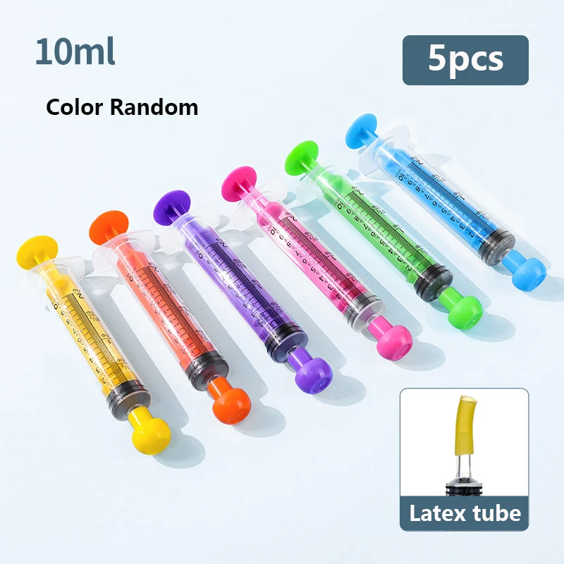ペットの授乳用針,猫と犬の餌箱,液体,犬の授乳用品,10ml, 5個