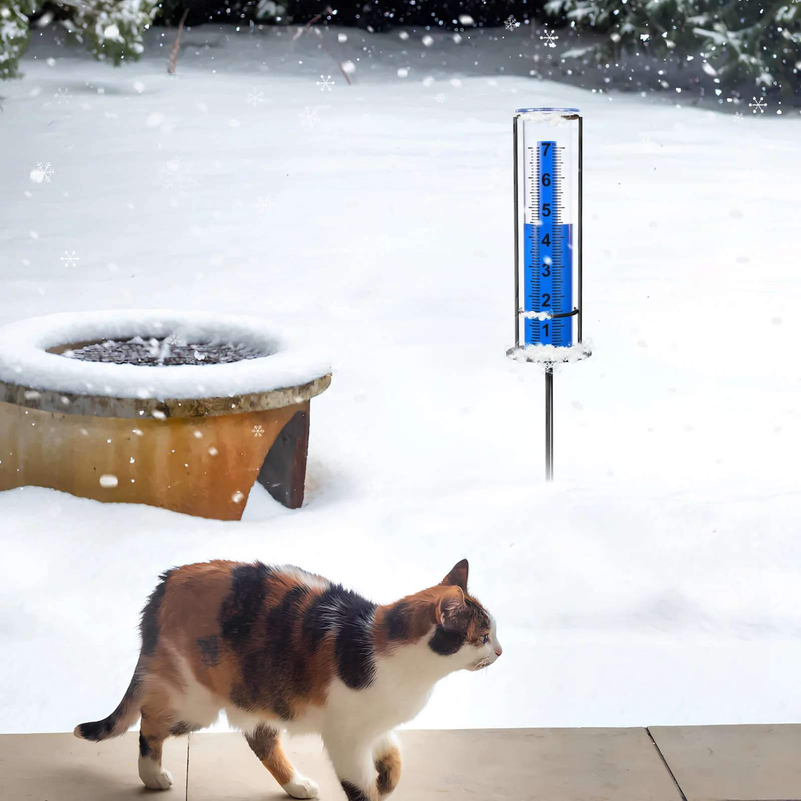 

2 Pcs Test Tube Transparent Rain Gauge for Outdoor Accurate Plastic Lawn Yard Garden Weather Monitoring Water Measure