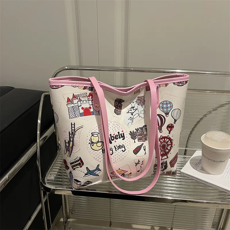 

2025 новейшая повседневная женская сумка большой емкости подмышки, сумка через плечо, универсальная стильная просторная женская сумка