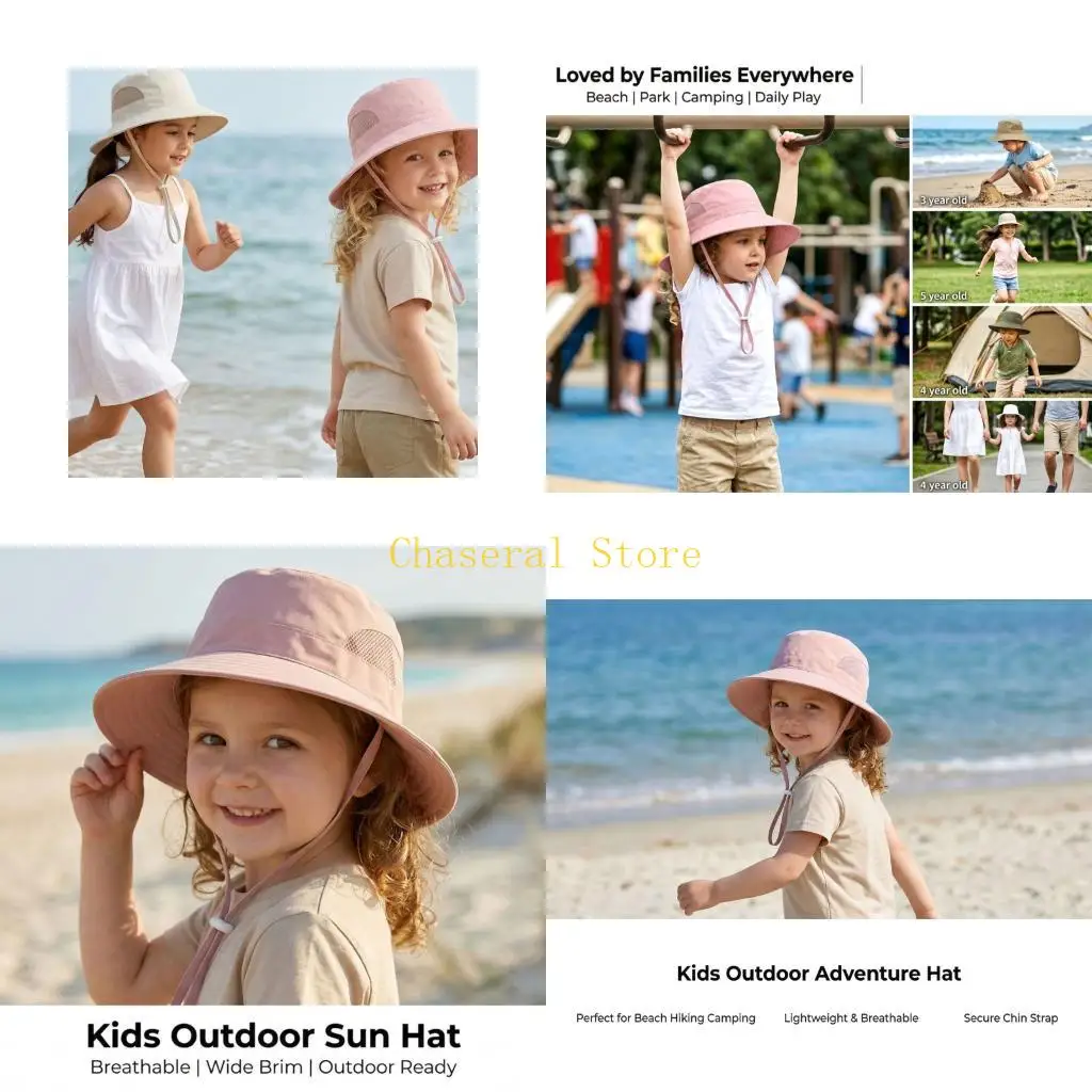 

E7CE Infant Outdoor Sun Hat Wide Brimmed Design Basin Cap Keeps Baby Cool And Shaded