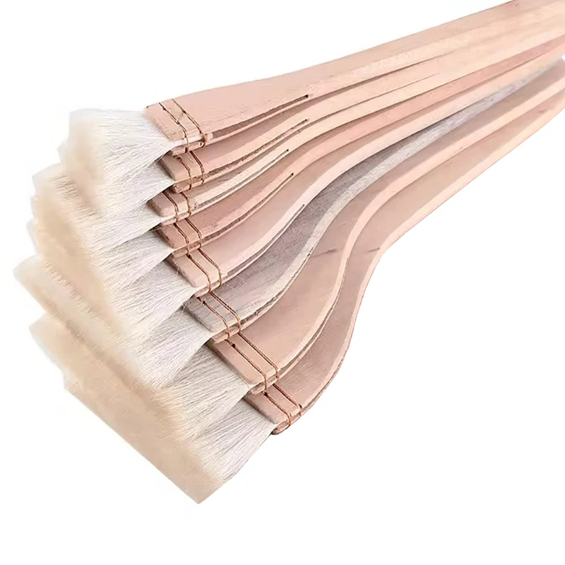 

1-8-inch Wool Hair Large Width Brush Large Area Paint Brushes 8 Pcs Set Soft Fur for Watercolor Acrylic Painting Artist Supply