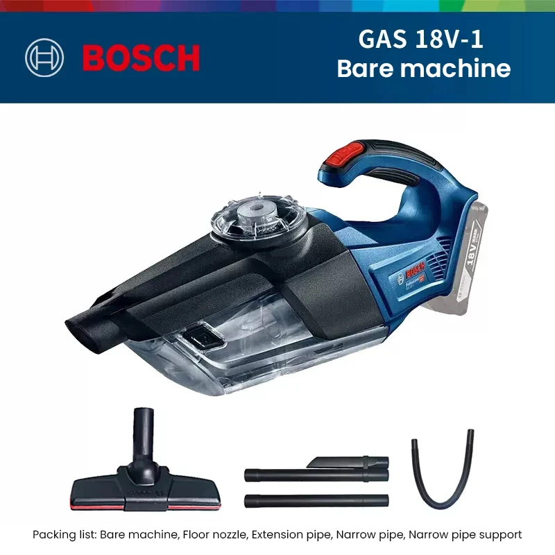 Bosch-aspiradora inalámbrica profesional de GAS 18V-1, aspiradora en seco de mano para oficina, herramienta de limpieza potente para ordenador y suciedad