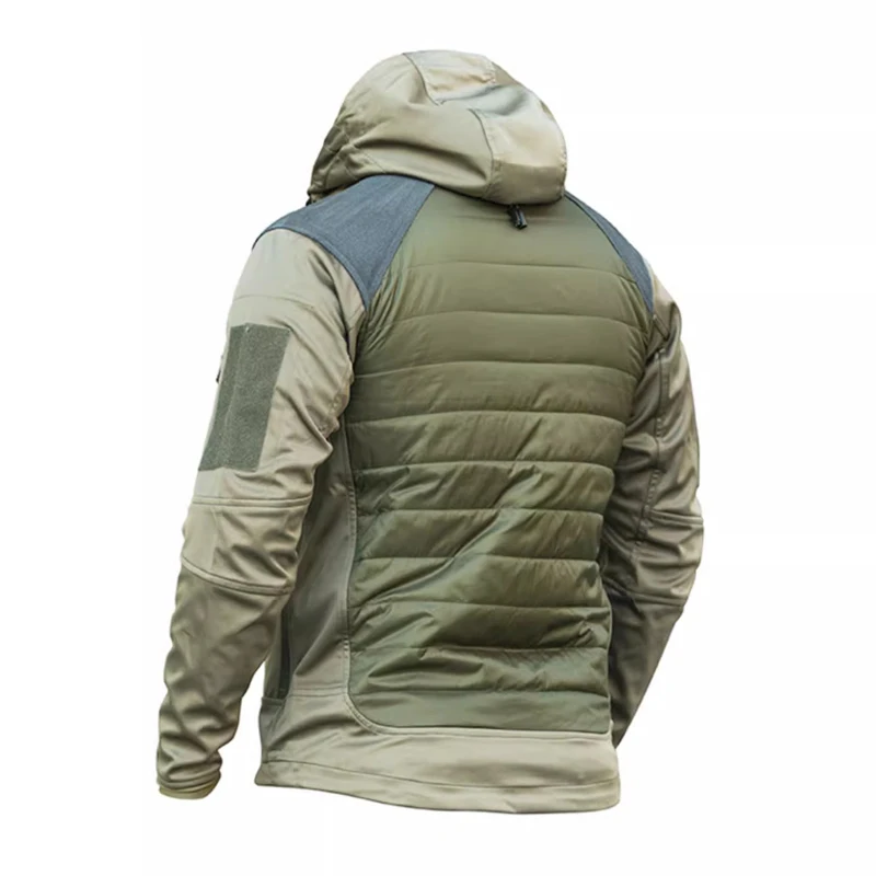 Military ISG Softshell Tactical Windbreaker Jacket Outdoor Army Fan Hooded Cycling Hiking Mountain Warm Camo Cotton Windbreakers