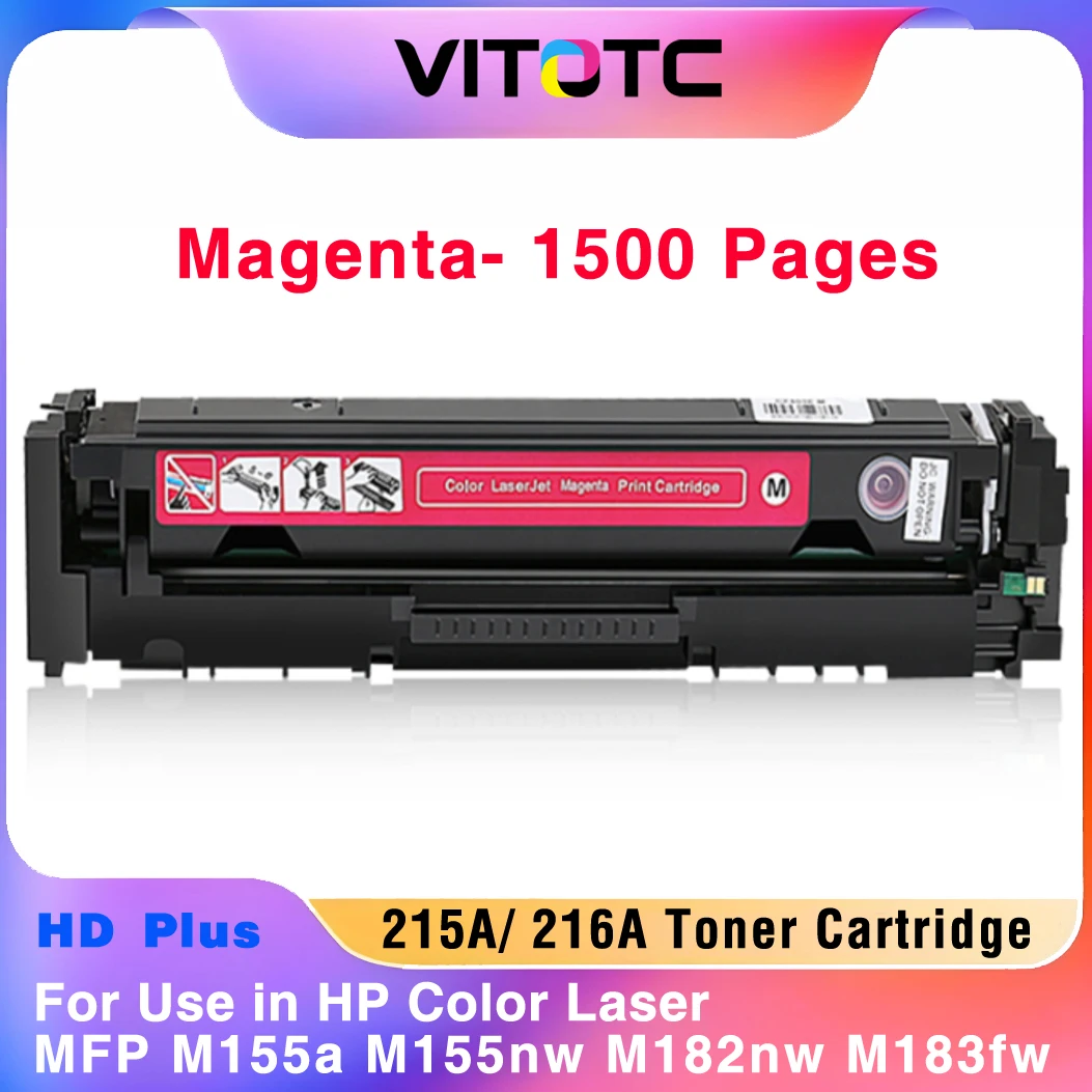 1PC 216A W2410A Toner Cartridge Compatible for HP Color Pro MFP M155a M155nw M182nw M183fw Laser Printer With Chip