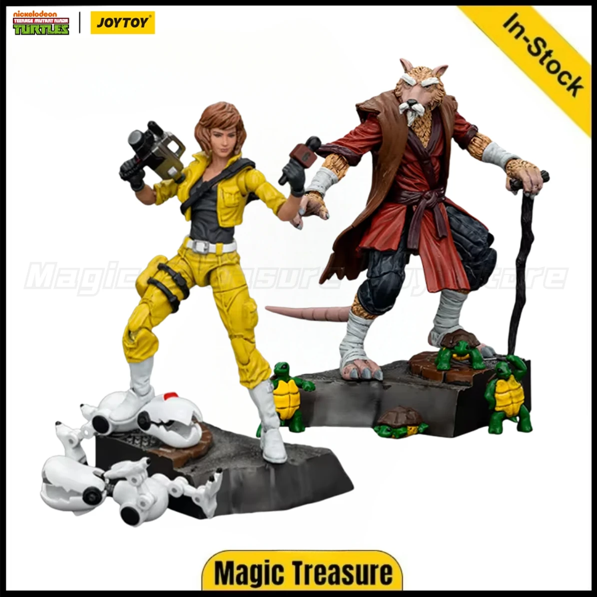 

【In Stock】JOYTOY 1/18 Action Figure TMNT Ninja Turtles Splinter April O'Neil Anime Model Toys