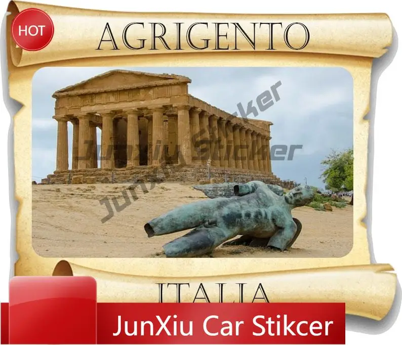

Agrigento Italy Papyrus Sticker High Quality Exterior Decor For Wall Helmet Scratch Cover Decoration Auto Accessories Exterior