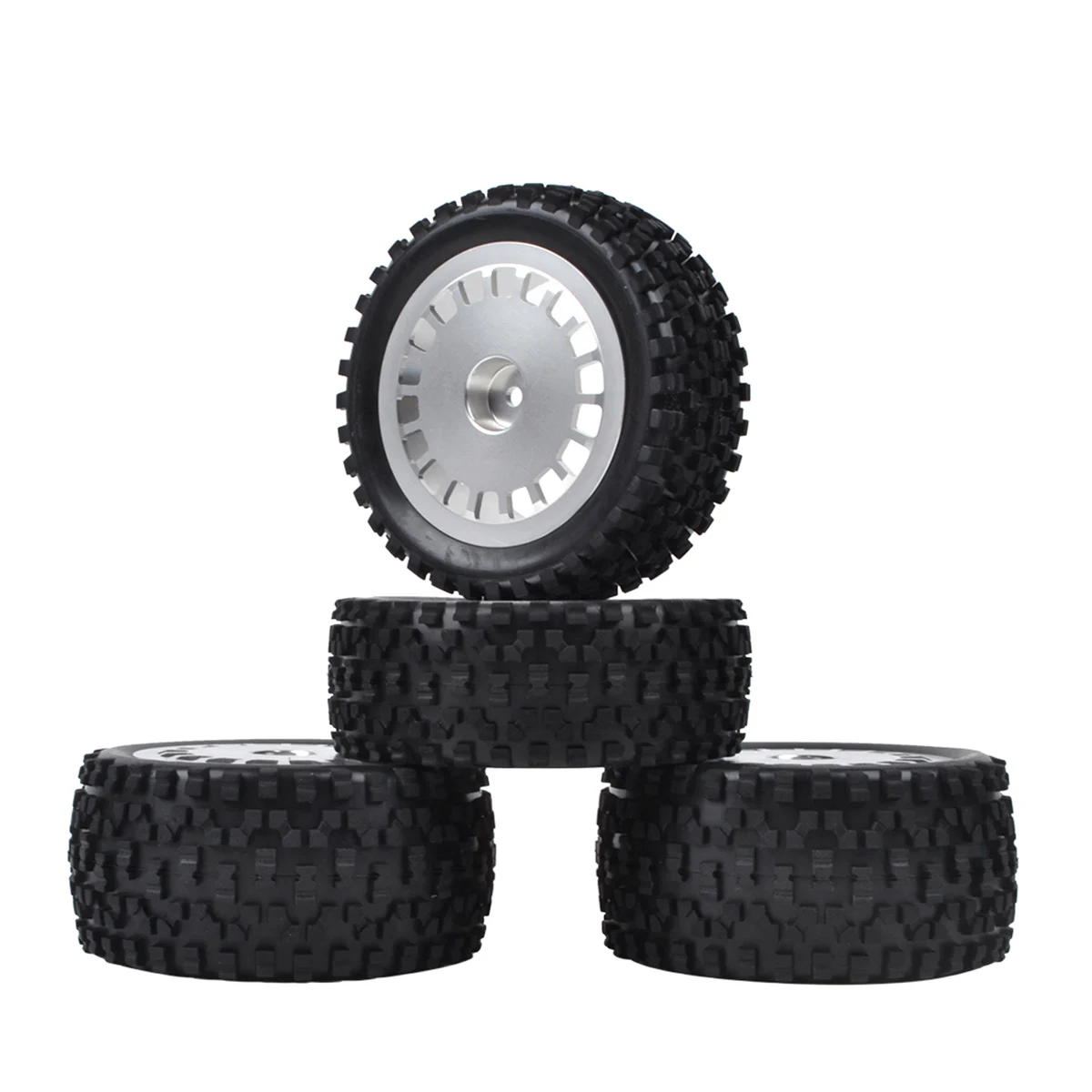 1/10 Buggy Tire w/Alu Dish Wheels for Tamiya TRF501X DB01 Plasma Edge TT02B DT03 TD4 TD2 DT02 DF02 DF03 Dark Impact DB02 4WD Car