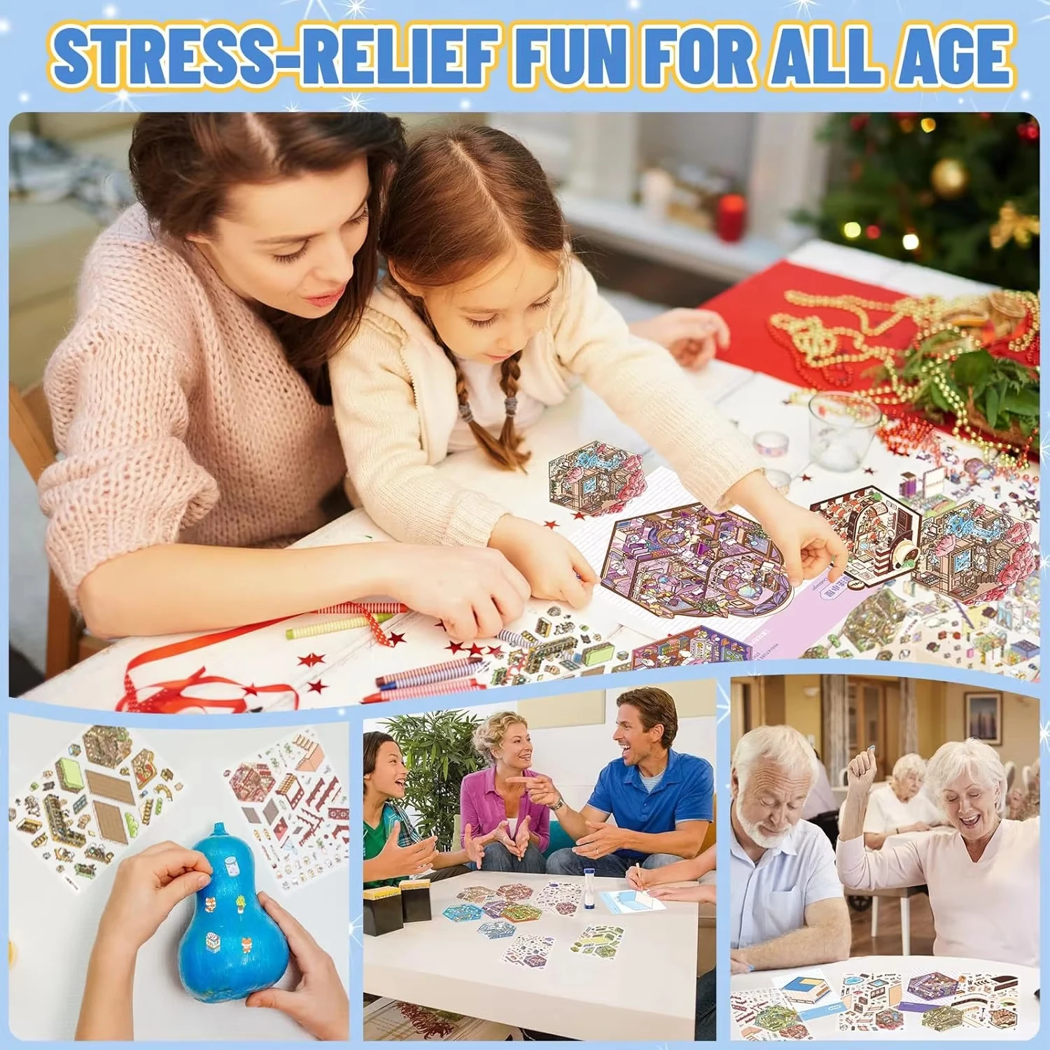 3D Scenes Stickers Book DIY Mini Room Visual Stacking Cartoonr Stickers Creative Kids Decorating Scrapbooking Accessories image 5