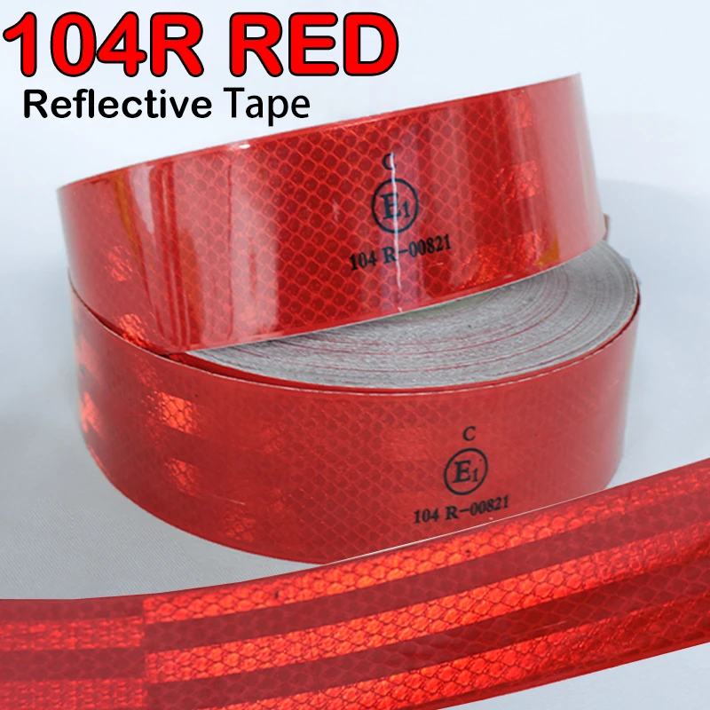 Waterproof Retro Reflective Conspicuous Tape 104R Red Safety Warning Reflective Sheet Is Commonly Used At Construction Sites