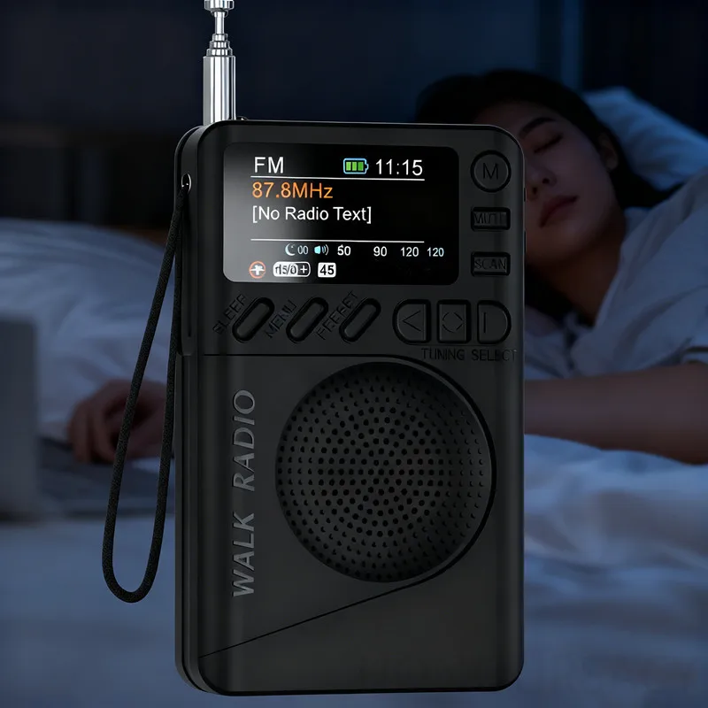 

Sleep Timer MP3 Player Smart Pocket DAB/FM Radios Receiver HIFI Stereo Bluetooth Speaker Colorful LCD Display Radios For TF Card
