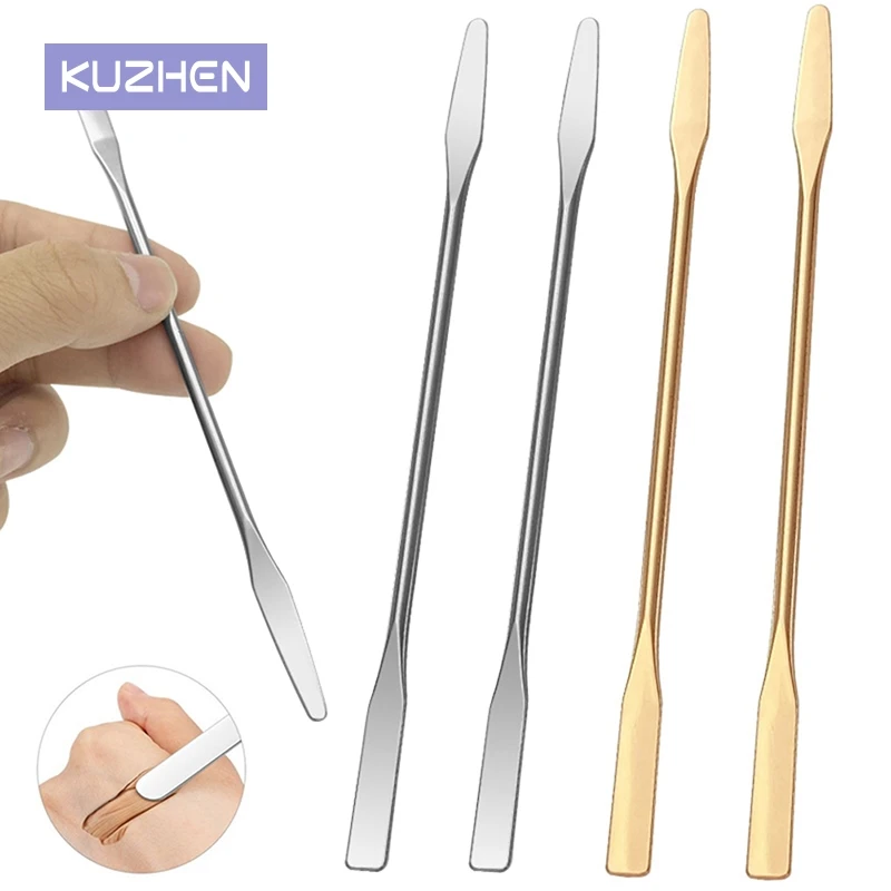 Palette de maquillage en acier inoxydable pour femmes, spatule, cuillère, anciers, crème, fond de teint, mélangeur, outil Assad, nail art, accessoires, cosmétique, le plus récent