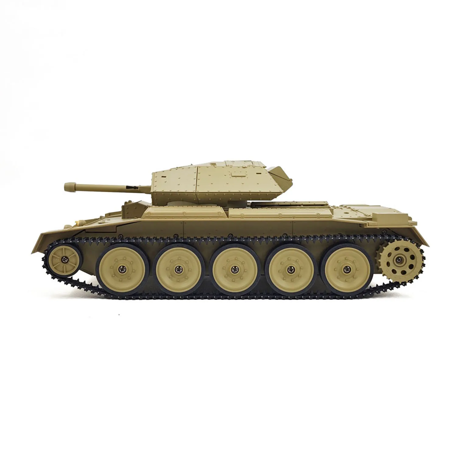 1/16 RC tanque de batalla CoolBank Crusader MK III 2,4G Control remoto RTR tanque militar modelo 360 ° Lámparas giratorias de sonido de humo de torreta