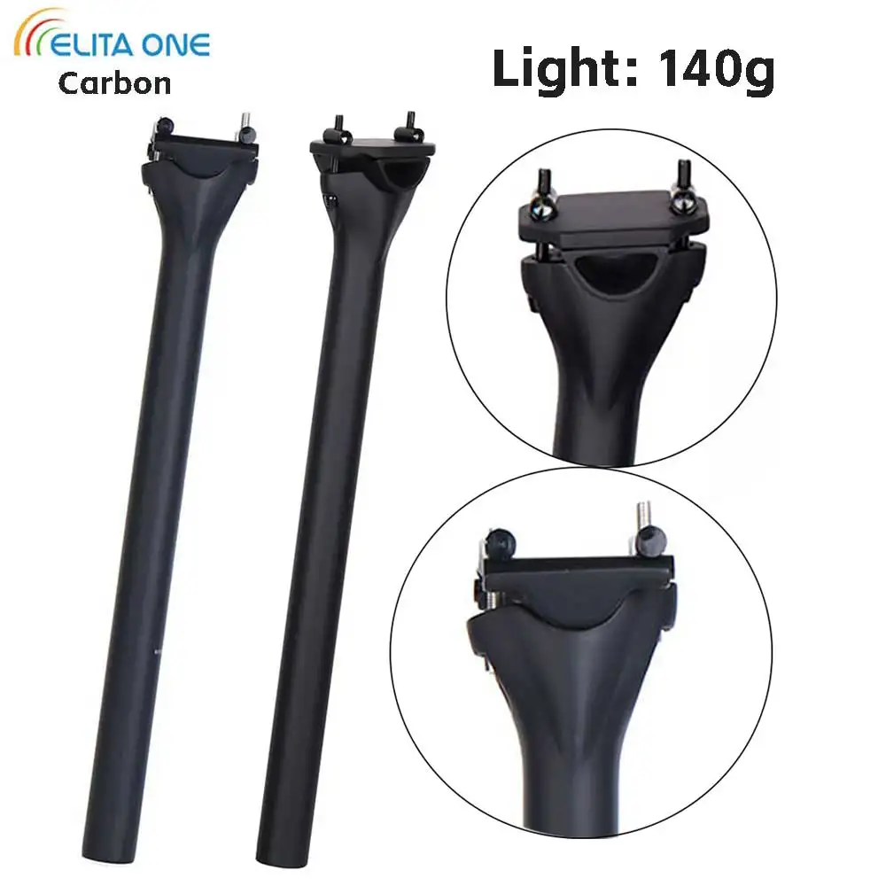 

elitaone Carbon Bicycle Seat post 27.2 30.9 31.6mm Length 300/350/400mmmm MTB Road Bike SeatPost