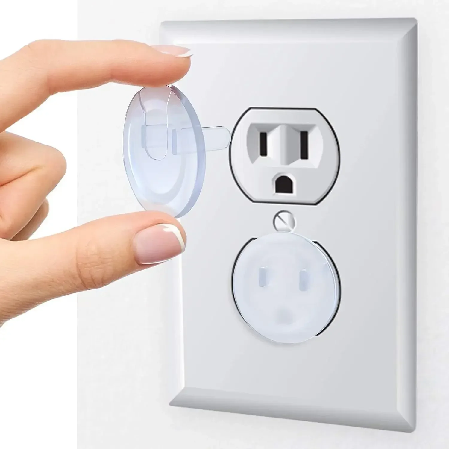 

10pcs Socket Covers American Standard Baby Protection Safety Child Safety Electrical Plug Child Protection Socket Cover
