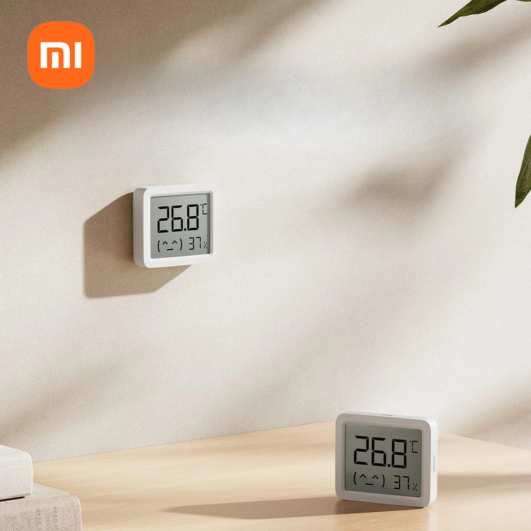 Xiaomi mijia medidor inteligente de temperatura y humedad 3 mini detector de humedad para el hogar se puede conectar a Mi Home