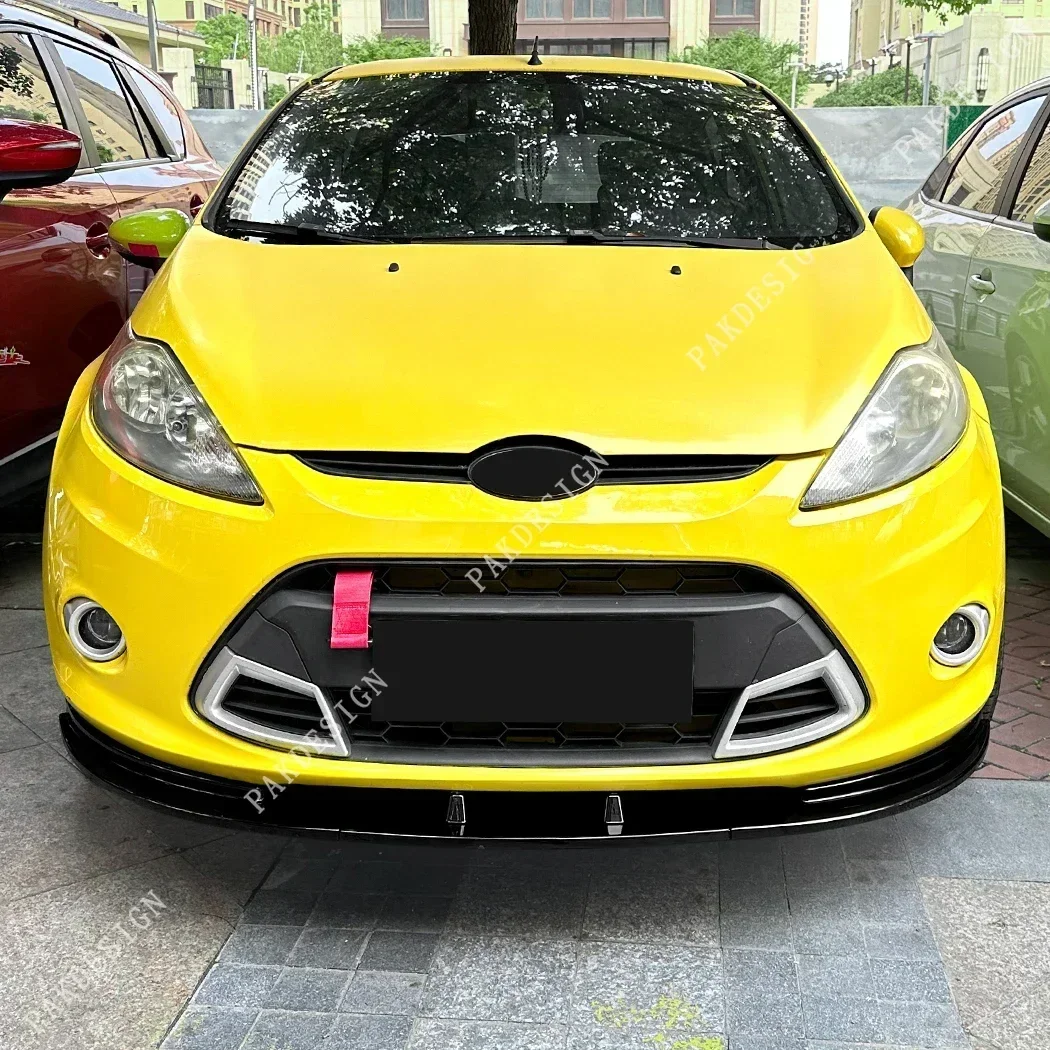 3PCS Front Bumper Lip Splitter Diffuser Fog Lamp Trim for Ford Fiesta MK7 Standard 2008 2009 2010 2011 2012 Body Kits Tuning