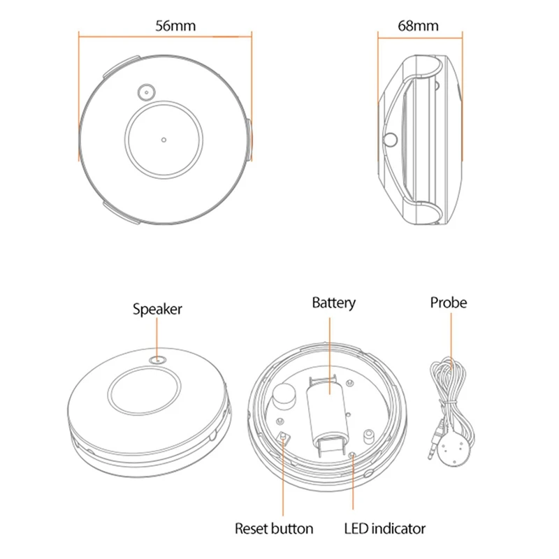 Detector de fugas de agua Tuya Zigbee 3,0, Sensor de inundación inalámbrico inteligente, alarma de enlace de agua completa, aplicación remota para el hogar