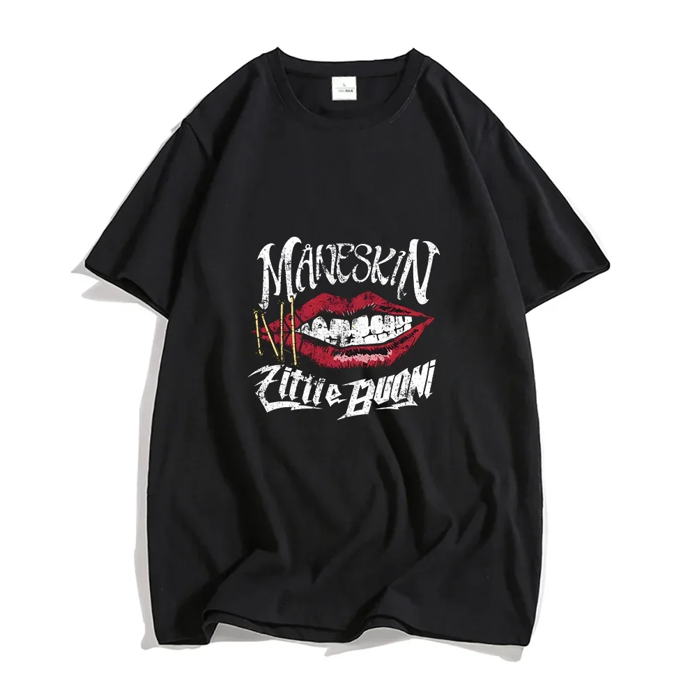 Maneskin Best Rock Am Ring T-shirts Hip Hop Cotton Gothic Tshirt Short Sleeve Fashion O-neck Tee-shirt Ropa Mujer Aesthetic Tees