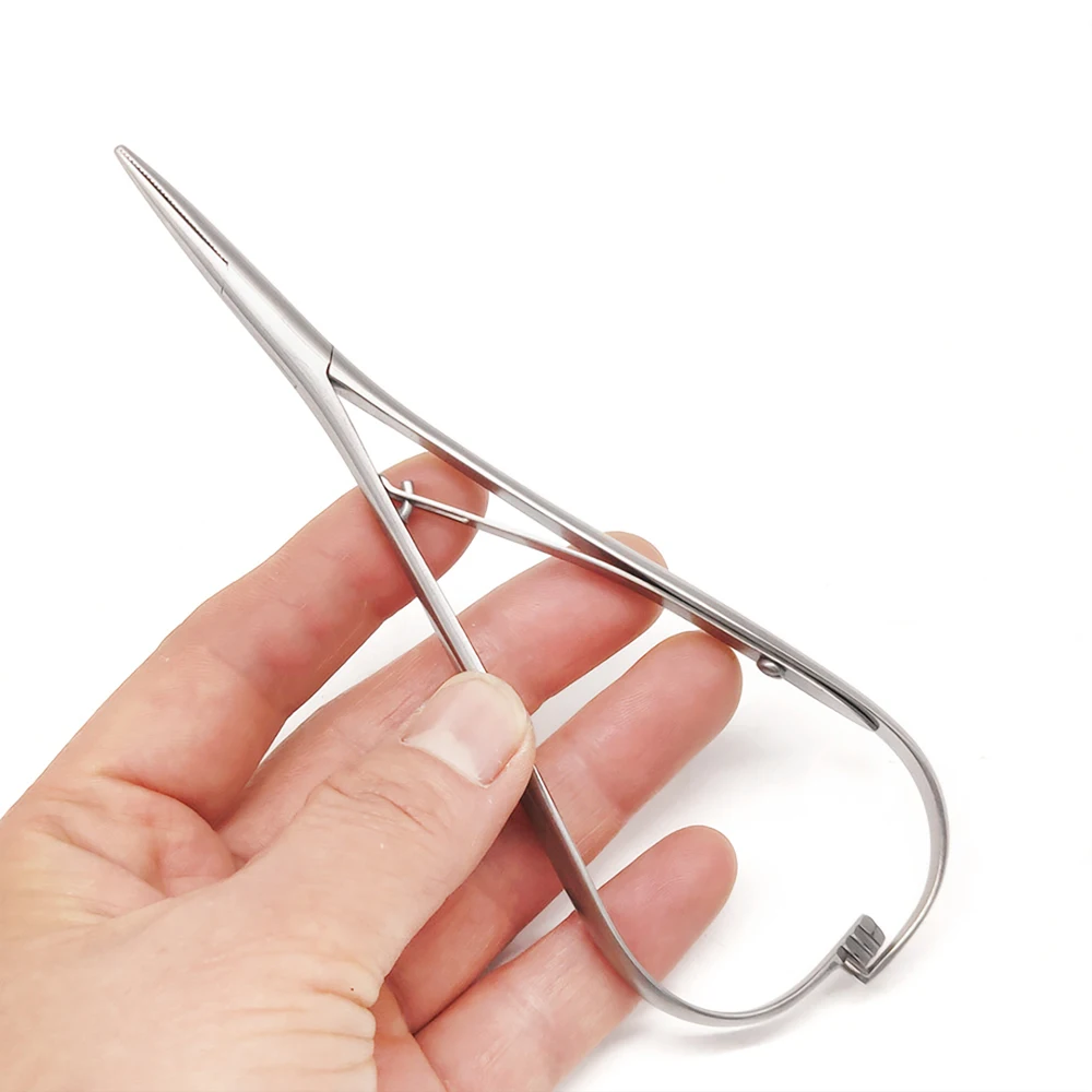 Pielęgnacja jamy ustnej Dental ortodontyczny Mathieu uchwyt na igły elastyczne umieszczenie Standard 14cm bardzo cienki dziób narzędzie do laboratorium dentystycznego — zdjęcie 2