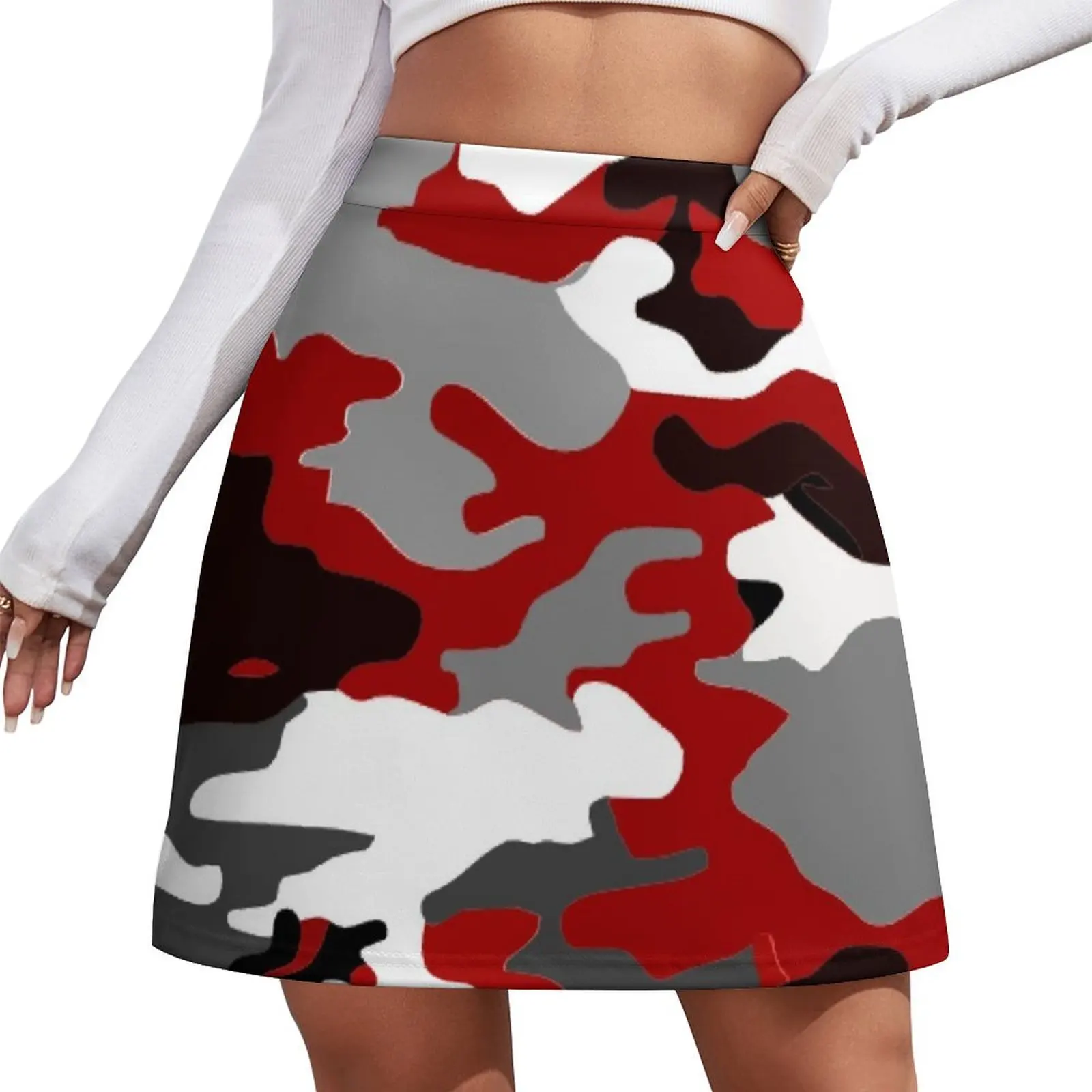 RED CAMOUFLAGE Mini Skirt skirts women summer 2025 Woman skirt