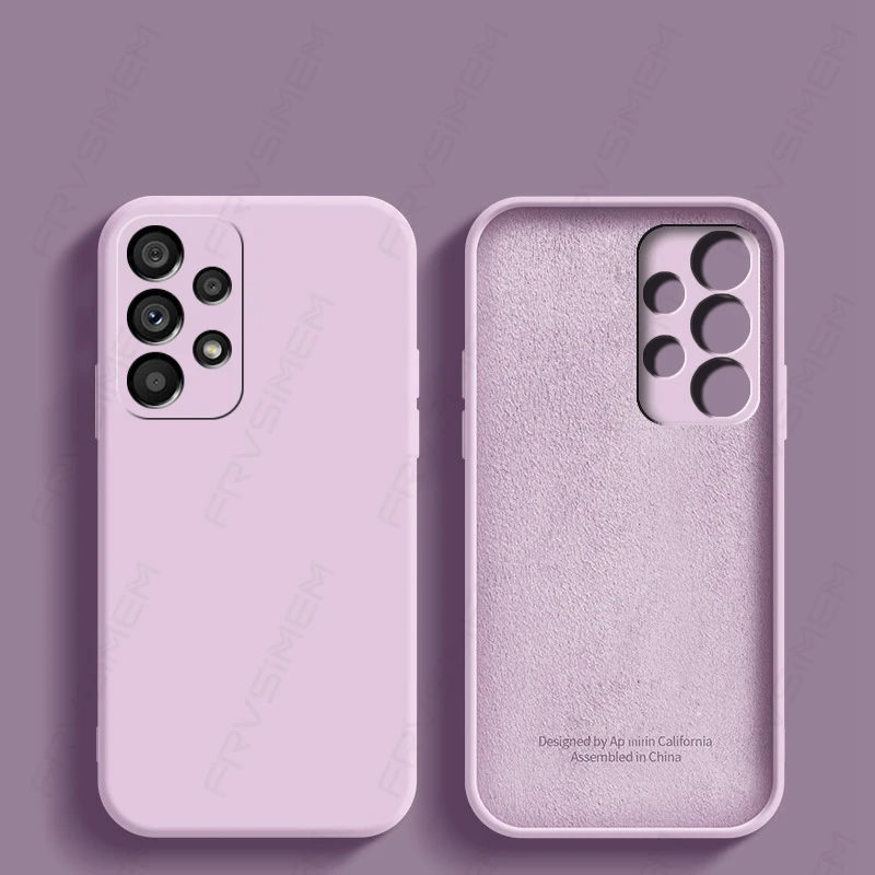 Luxury Original Liquid Silicone Soft Cover For Samsung Galaxy A12 A22 A32 A52 A13 4G A35 A54 A14 A33 A53 A25 5G A15 M52 A55 Case - náhled 2