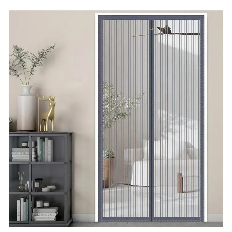 Magnetic Door Curtain Customized Size Mosquito Net Curtain Automatic Closing Invisible Door Curtain