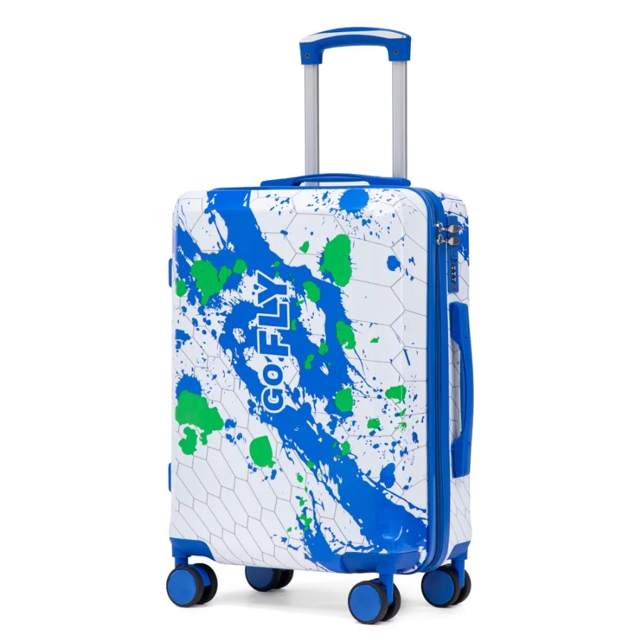 20-inch Carry-On Luggage Hardside Suitcase With Spinner Wheels Lightweight Luggage with TSA Lock Blue