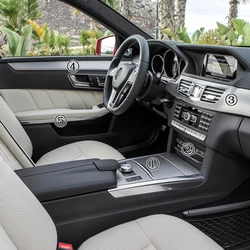 Carbon Fiber For Mercedes E Class W212 2014-2015 Film Interior Stickers Center Console Gear Dashboard Air Door Handle Lift Panel