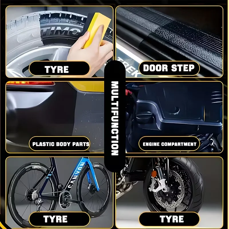 ユニバーサルカーケアワックス タイヤ黒染め プラスチック・レザー復元剤 UVシールドポリッシュ - 車両メンテナンス＆ケア製品