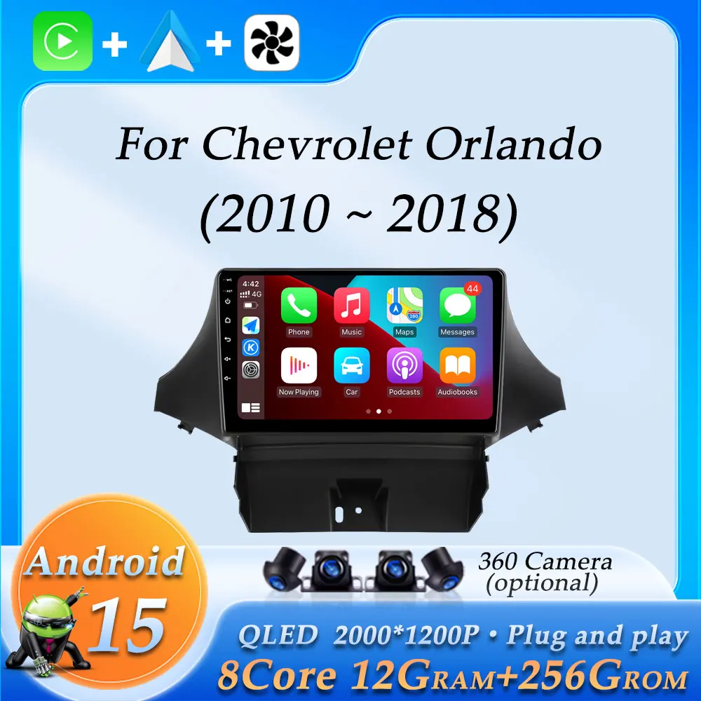 

Wireless CarPlay Car Radio Multimedia Player for Chevrolet Orlando 2010 - 2018 Navigation GPS Split Screen DSP Stereo Bluetooth