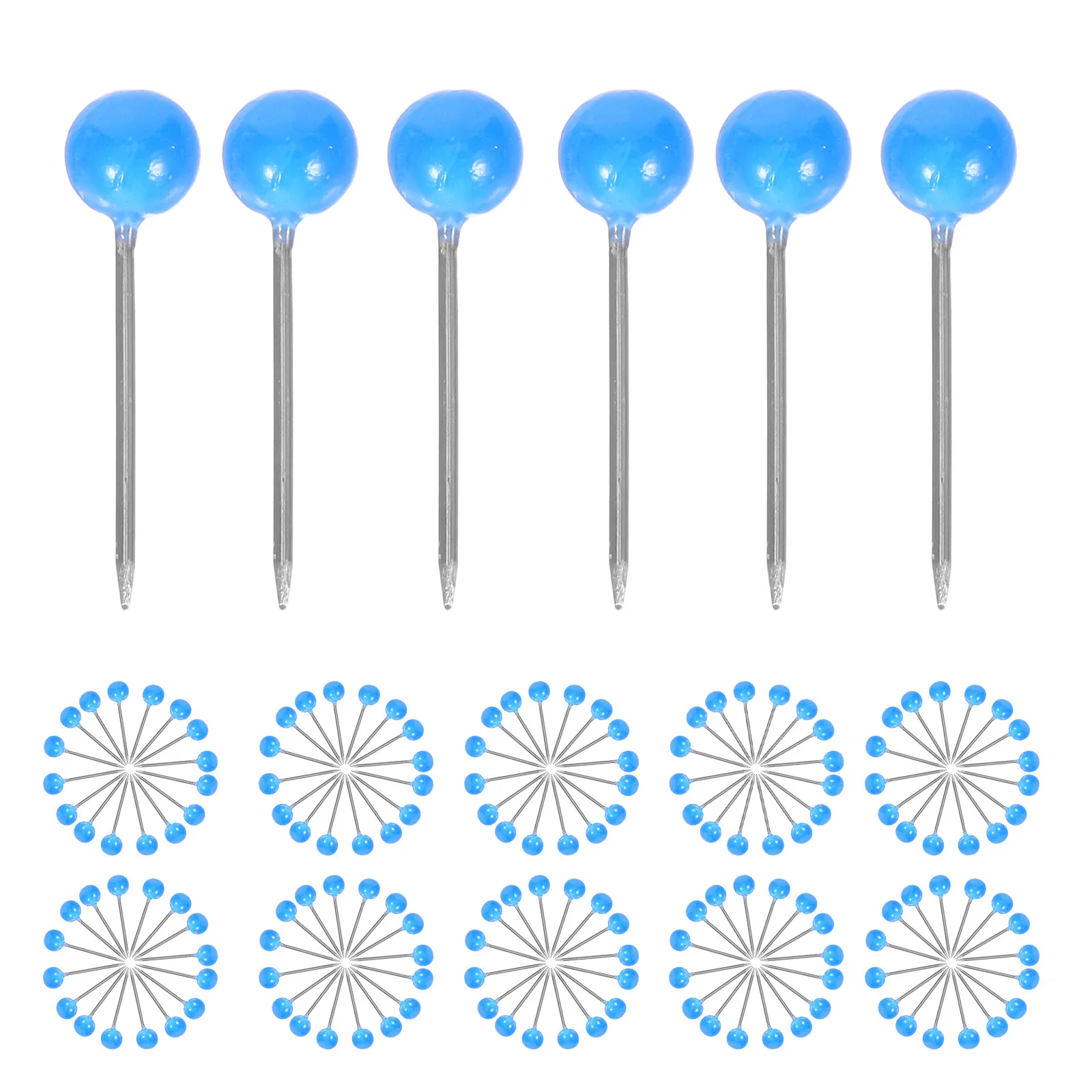 500Pcs Smooth Finish Ball Head Push Pins 4Mm Round Metal Thumb Tacks for Flag Map Pin Board Document Organization Craft Projects