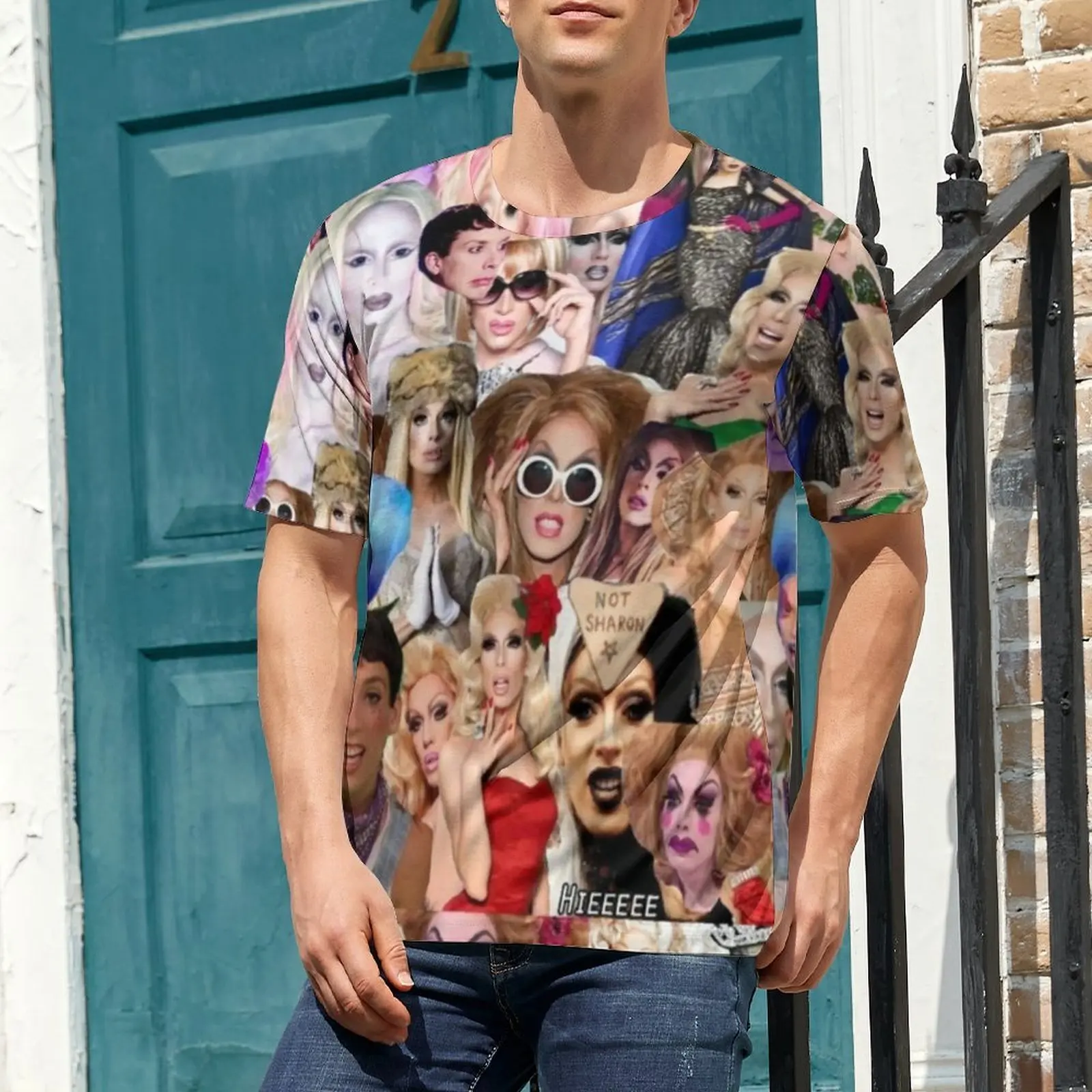 Summer T Shirt Funny Meme T Shirts Alaska Collage Casual Novelty Tee Shirt For Man Short Sleeve Graphic Oversized Tops