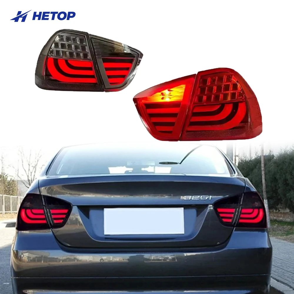 

Задние фонари HETOP для BMW 3 серии E90 (2005-2008), новые светодиодные задние фонари, модифицированные динамические указатели поворота, автомобильные аксессуары.