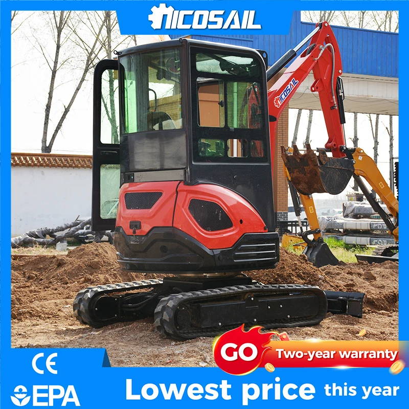 

EPA CE NICOSAIL OKW25U Mini Excavator 2100kg Yanmar Engine Customizable Hydraulic Small Digger for North America