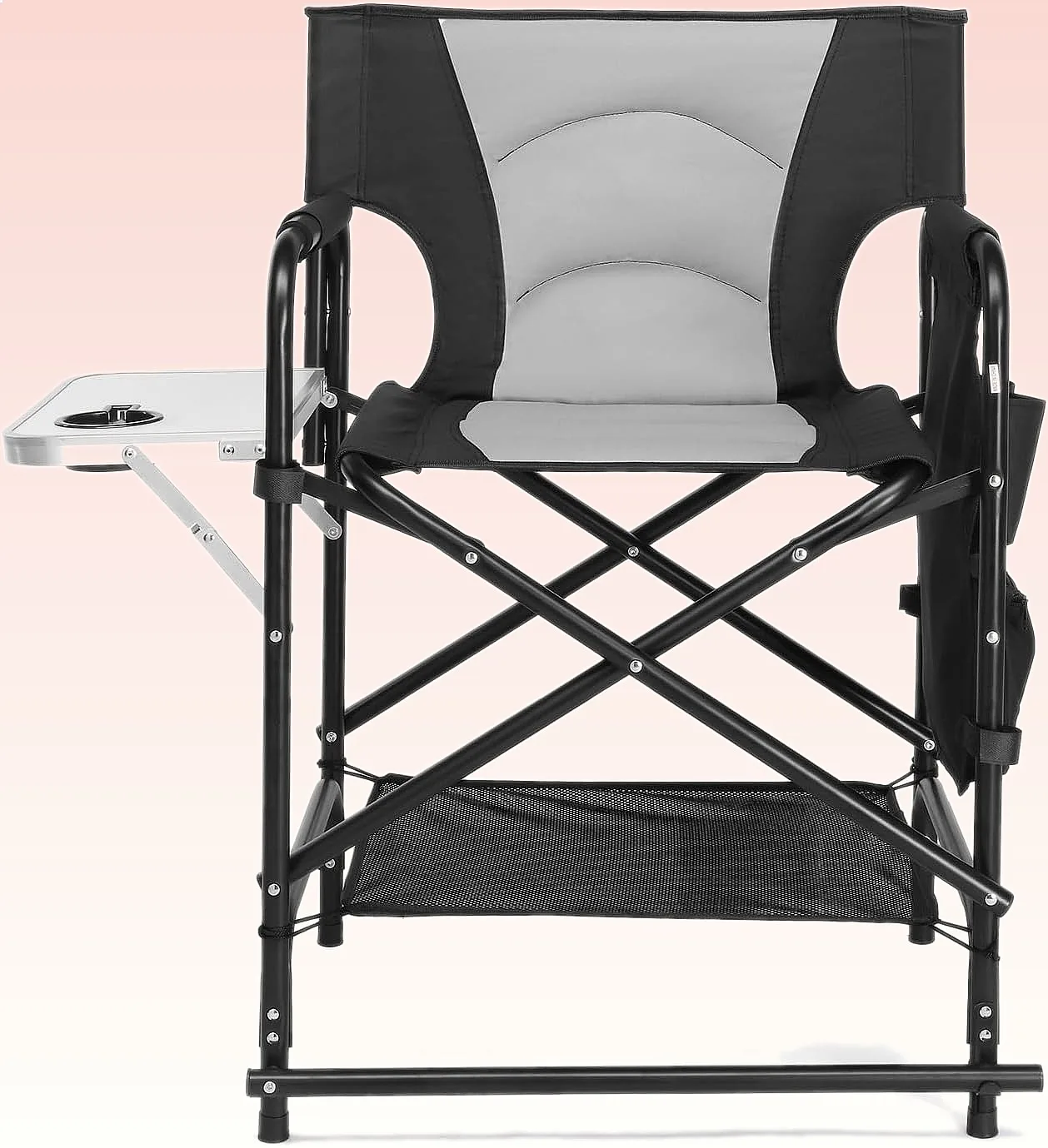 Director's Camping Chair with Side Table & Storage Bag, Foldable 22in for Artist