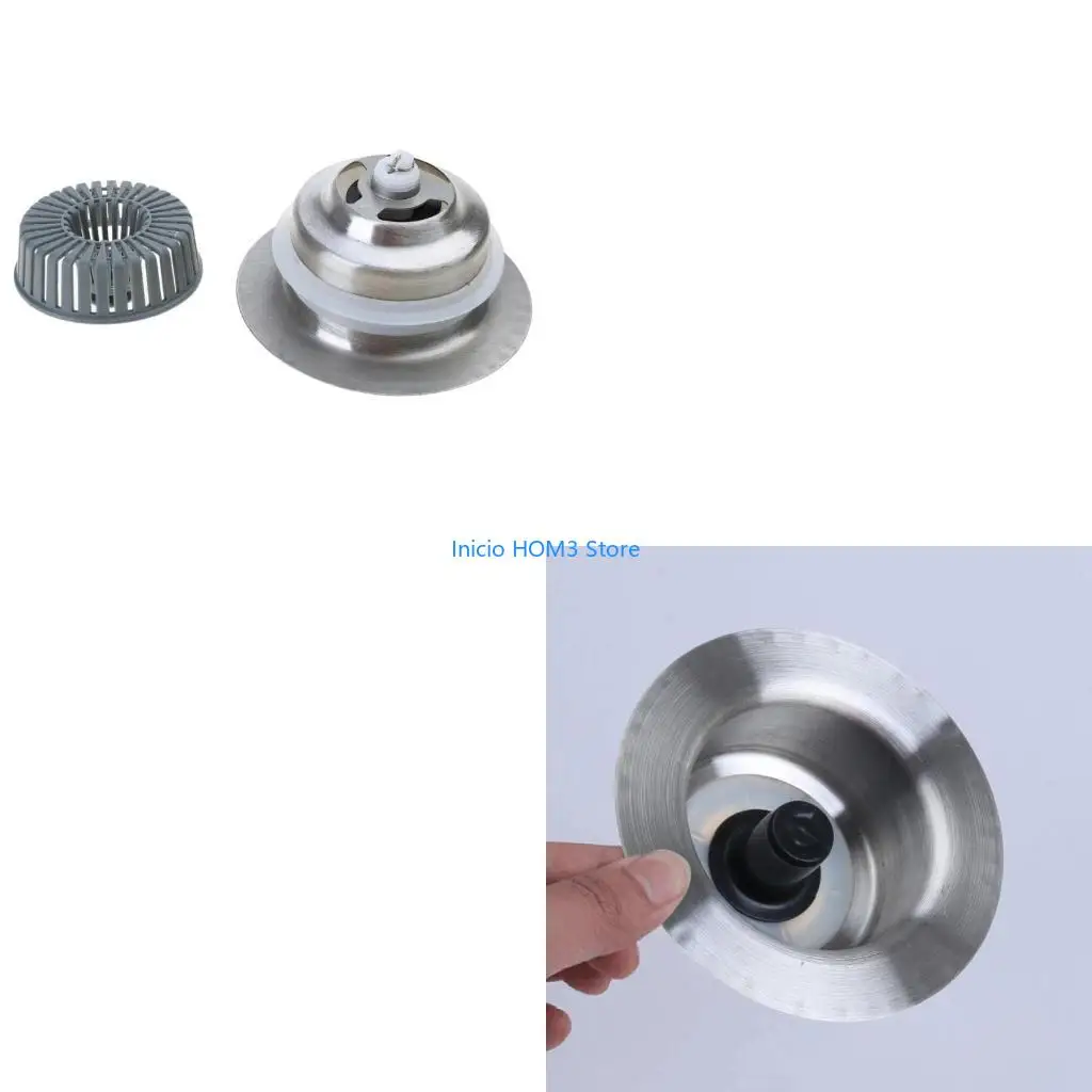 A5YD Kitchen Sink Drain Strainer Basket 3 In 1 Bathroom Sink Drain Strainer Hair Catches Sink Strainers with Large Wide Rims