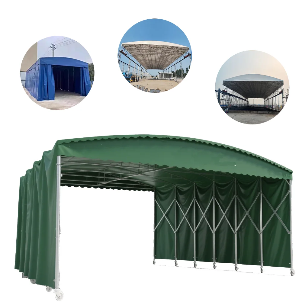 Outdoor Canopy Metal Roof Sliding Pvc Tent Awning Outdoor Motorized Retractable Sport Roof Electric Outdoor Tentpromote sales