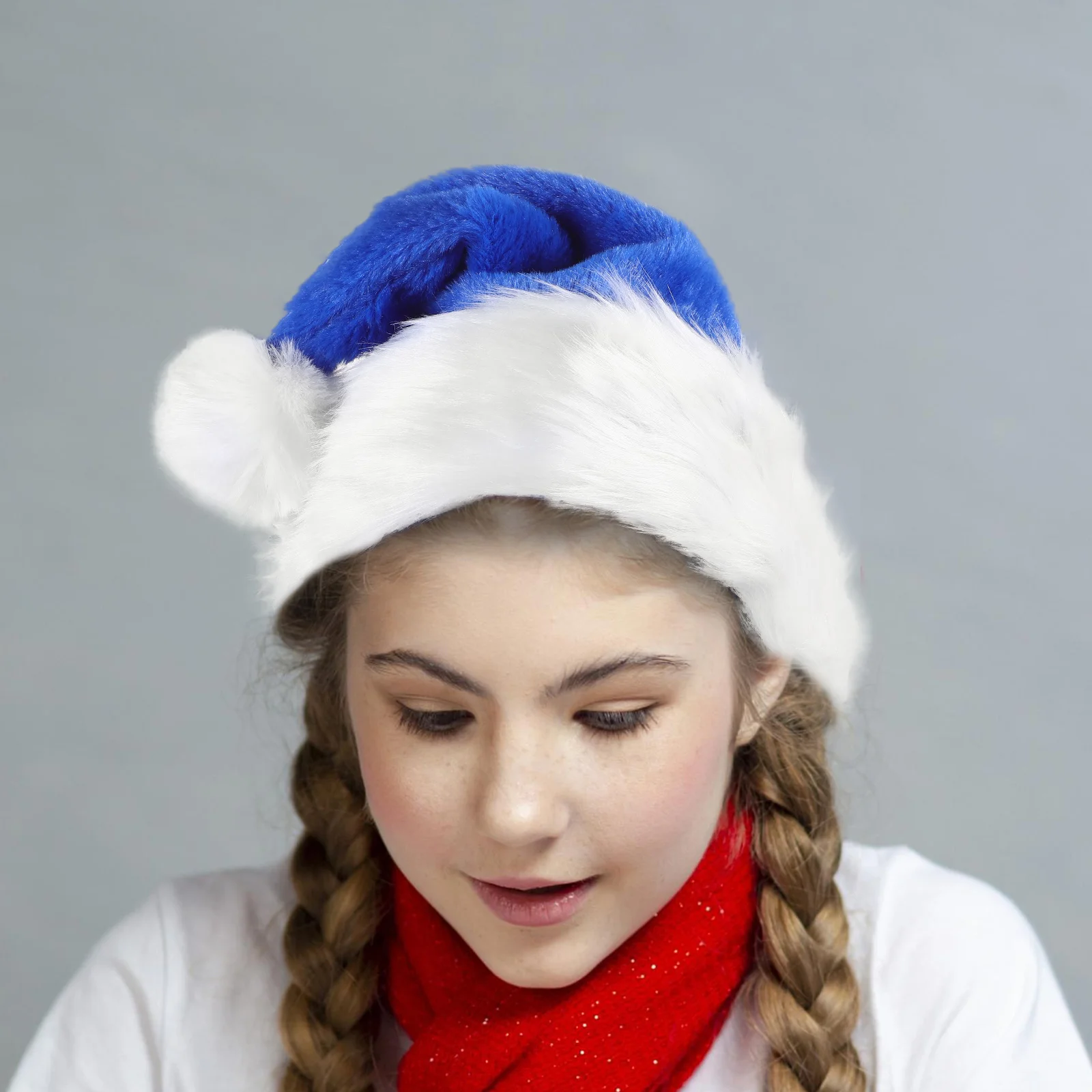 

2 Pcs Santa Hat Santas Hats Festive Headwear Christmas Decor Adult Decoration Thicken Xmas Hats Comfortable Christmas Hat