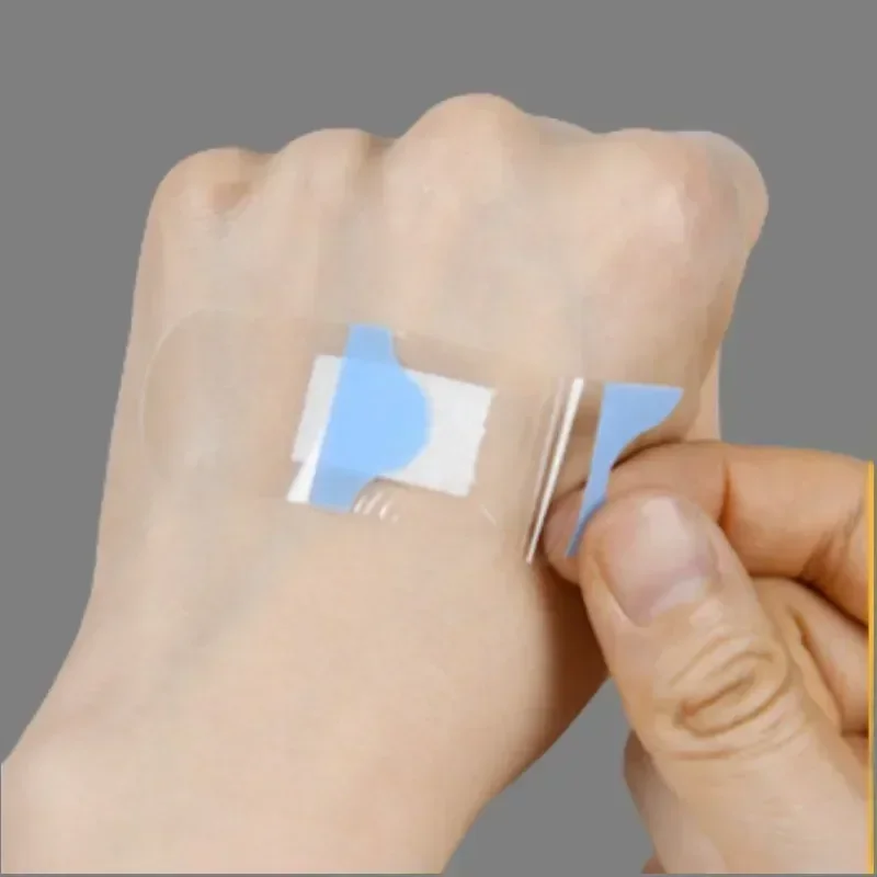 50pcs Transparent Invisible PU Waterproof Adhesive Bandages Band First Aid Emergency Supplies for Kid Adult Emergency Kit