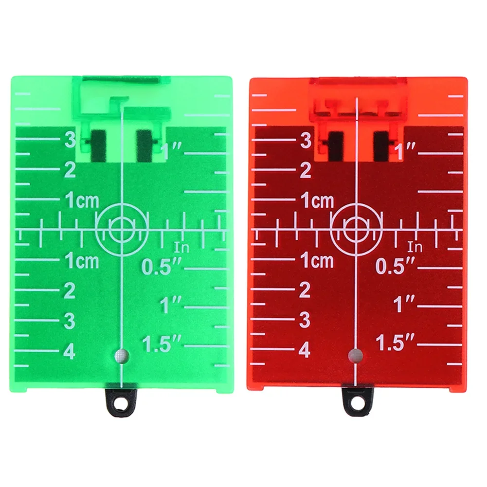 1Pcs Laser Level Meter Red/Green Target Plate Card 11.5cm*7.4cm Lase Target Rectangle Card Plate With Stand For All Line Lase