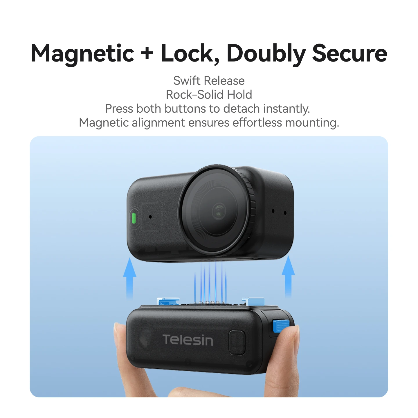 Baza zasilająca TELESIN 500mAh do DJI Osmo Nano, stacja ładująca z magnetycznym adapterem szybkiego zwalniania do akcesoriów Osmo Nano — zdjęcie produktu 5