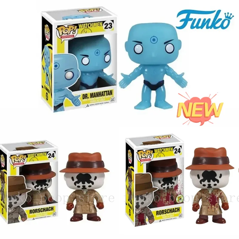 Image of 2026 Funko POP Watchmen Dr. Manhattan # 23 Rorschach # 24 Blood Edition Vinyl-Figur Action-Sammlermodell Spielzeug