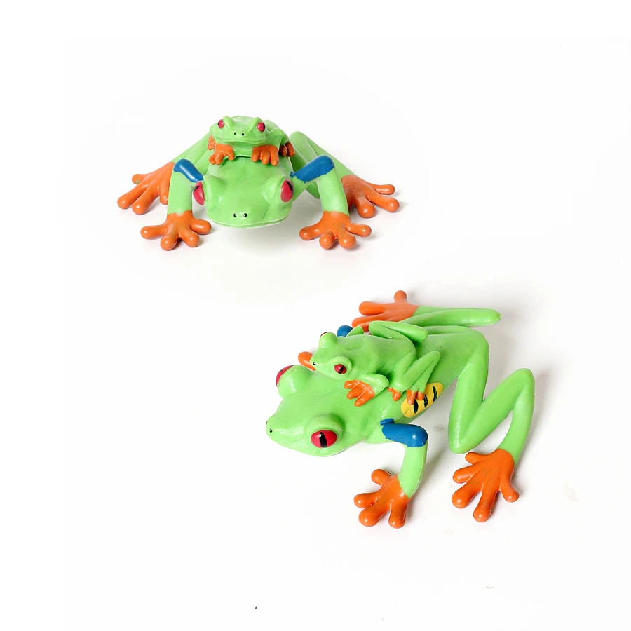 Rainforest Animals Frogs Figurki Drzewo Żaba Rana Bullfrog Squishy Figurka akcji Zabawka Zwierzęta Figurki Dzieci Zabawki Prezenty dla dzieci