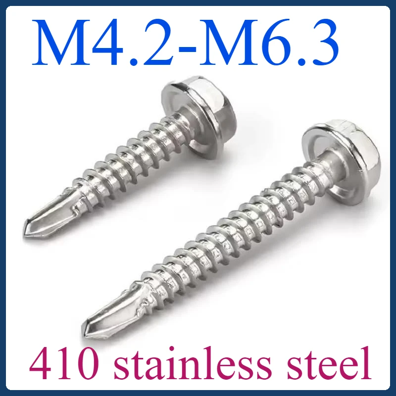 

410 stainless steel hexagon head self-drilling screw self-knock metal screw M4.2 M4.8 M5.2 M6.3