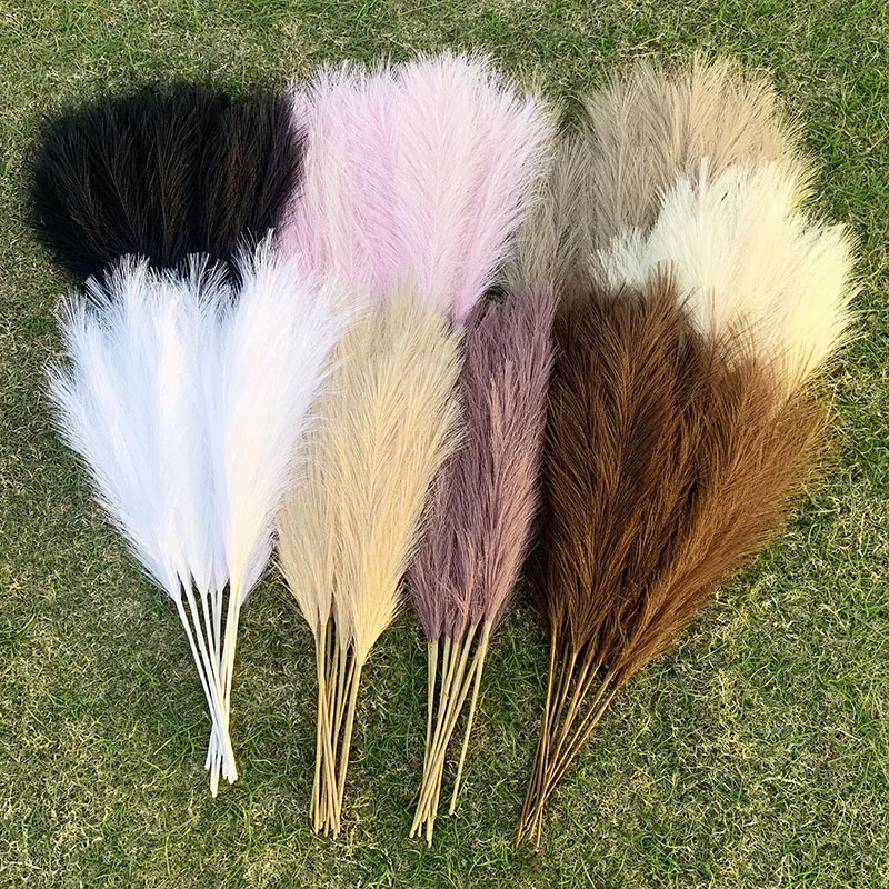 

70/100cm Artificial Pampas Grass Flower Bouquet DIY Vase Home Decor Reed Xmas Birthday Wedding Party Decor Fake Plant Flowers