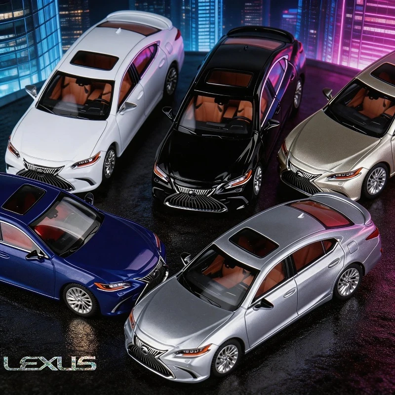 

Officially Licensed 1:64 Lexus ES300 Alloy Car Model with Metal Base and Rubber Tires Collection Miniature Voiture Toy Vehicle