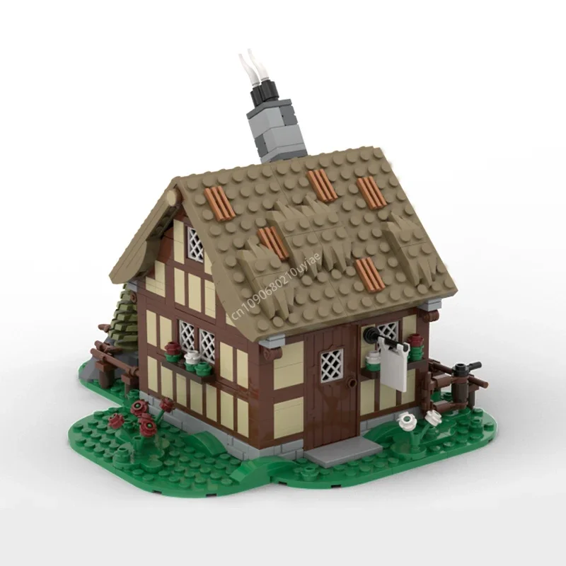 

Moc 713pcs Cheese Maker's Shop For 10332 Medieval Town Square Building Blocks Architecture Bricks Model Children Adult Toys Gift