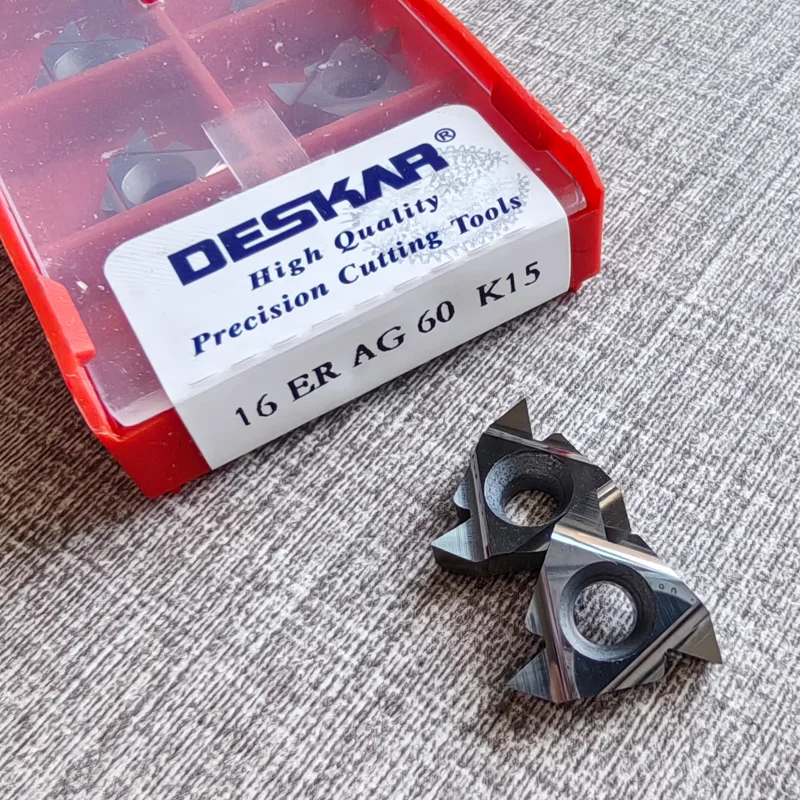 

DESKAR 11IR 16IR 16ER A60 A55 AG60 AG55 1.0ISO 1.5ISO 2.0ISO 2.5ISO 3.0ISO 11W 14W K15 CNC Thread Turning Inserts Aluminum ally