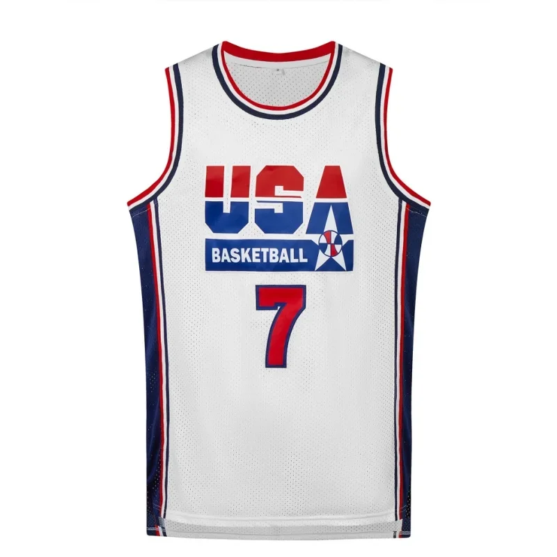 Magic 15# Johnson1992 Dream Team Basketball Jerseys Navy White All Stitched Throwback S-3XL